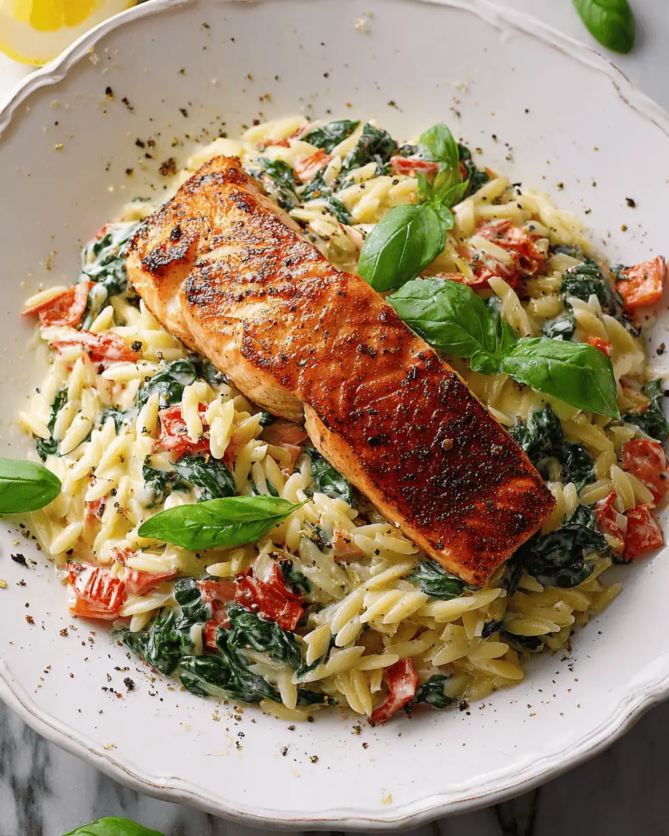 Dry orzo pasta and chopped onions sautéing in a pan.