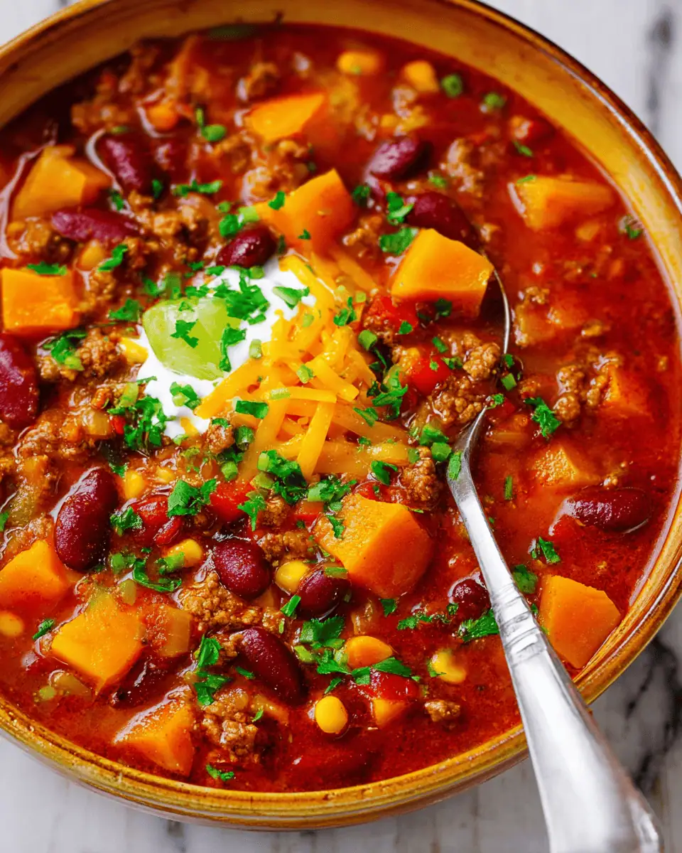 Beef and Butternut Squash Chili: A Hearty One Pot Meal 2 Ground beef cooking in a large skillet until browned and crumbly.