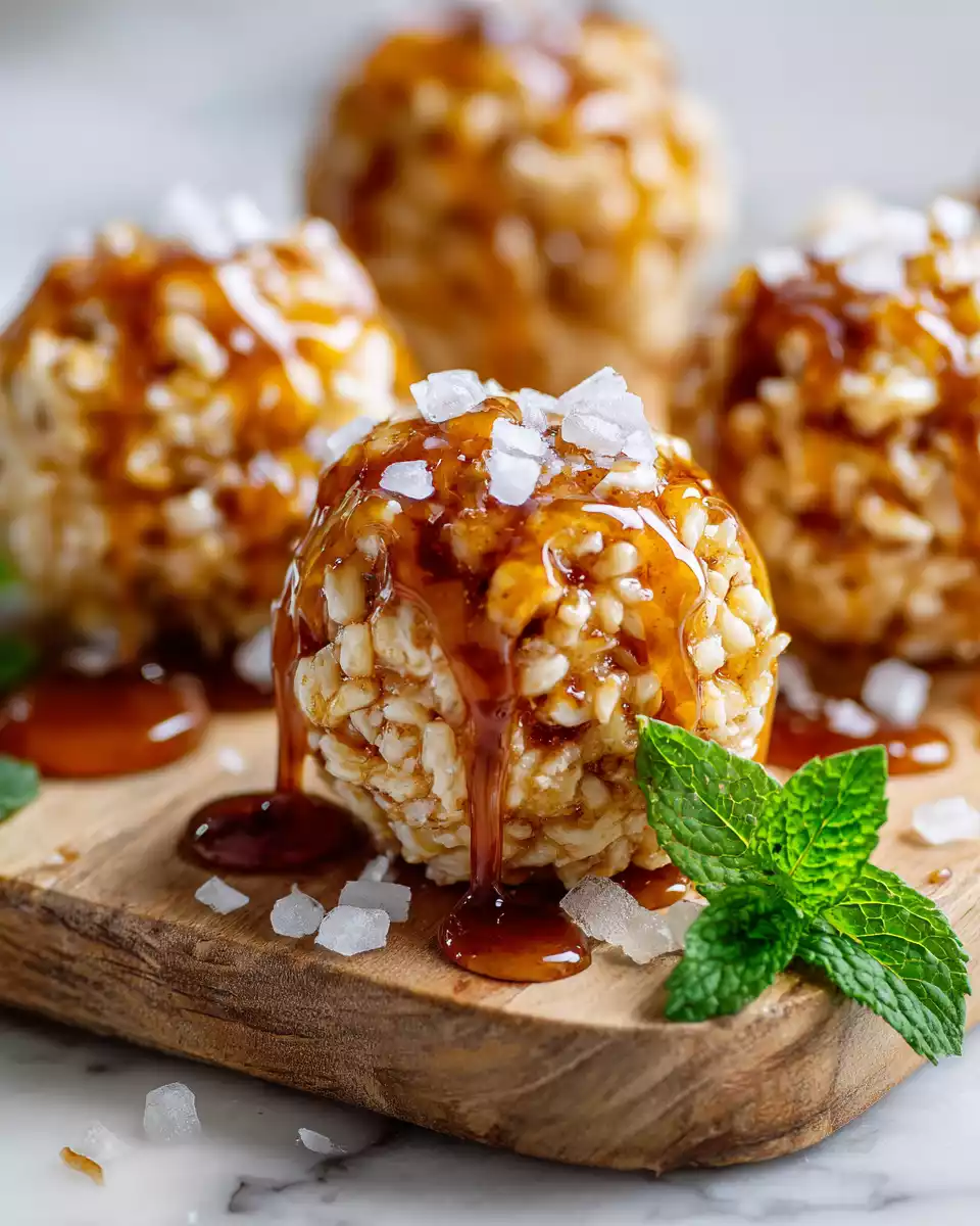 Delicious Caramel Marshmallow Rice Krispie Balls 2 Sweet and chewy Caramel Marshmallow Rice Krispie Balls, perfect for celebrations or snacks. Easy recipe with gooey marshmallows and caramel.