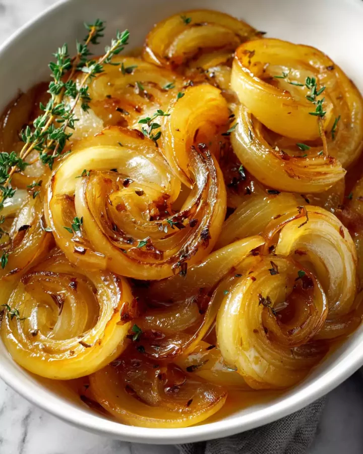 Savory Tennessee Onions Recipe 2 Caramelized Tennessee onions recipe with golden brown texture for savory side dishes.
