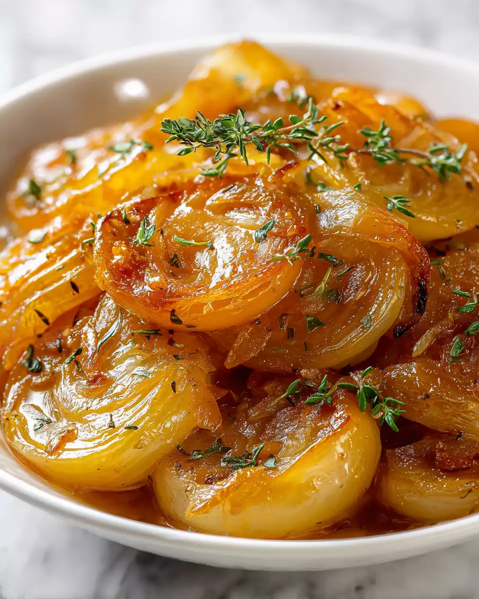 Savory Tennessee Onions Recipe 3 Caramelized Tennessee onions recipe with golden brown texture for savory side dishes.