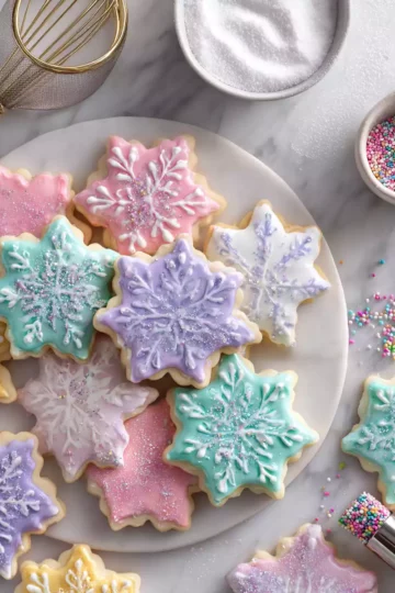 Smooth and glossy sugar cookie icing that hardens for perfect decoration.