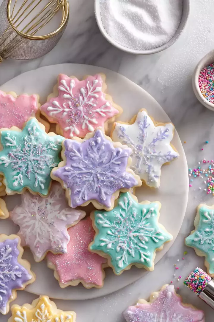 Smooth and glossy sugar cookie icing that hardens for perfect decoration.